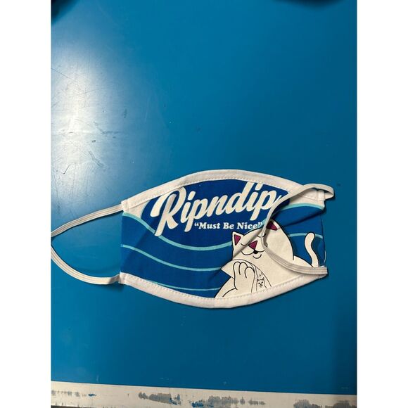 Rip and Dip Face Mask White Cotton Blend Reusable Washable - Picture 1 of 2